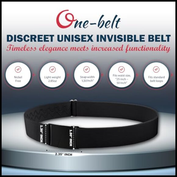 No Show Invisible Elastic Belt 1.5\
